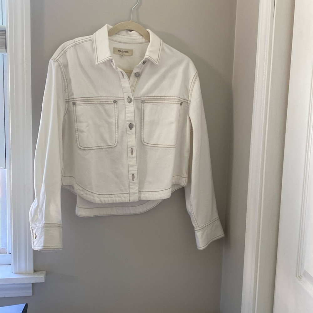 Madewell Denim Long-Sleeve Crop Shirt